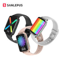 Sanlepus-novo smartwatch unissex 2021, relógio inteligente à prova d'água com tela, reprodutor de mp3 para oppo, android, apple, xiaomi, huawei, para chamadas 2024 - compre barato