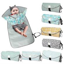 Pañal plegable portátil para recién nacidos, alfombrilla impermeable para cambio de bebé, almohadilla de viaje, 64x70cm 2024 - compra barato