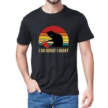 Gato engraçado eu faço o que eu quero tshirt unissex-camiseta 2020 verão moda masculina pescoço manga curta algodão tshirt presente feminino camiseta superior 2024 - compre barato