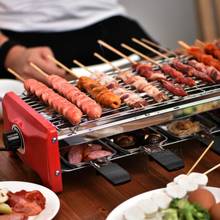 Двойной электрический гриль в корейском стиле антипригарная сковорода для выпечки бездымная машина для барбекю домашняя железная пластина для барбекю функция мяса 2024 - купить недорого