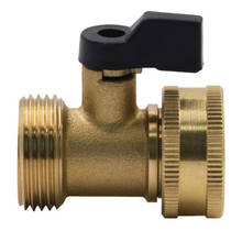 Brass 3/4 Inch Garden Shut Off Valve Heavy Duty Water Hose Connector US/EU Thread Hose Shut On Off Valve Adapter 2024 - buy cheap