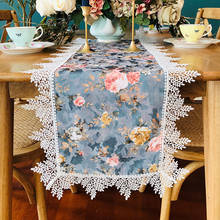 Modern Fabric Table Flag Pastoral Style Lace Edge Teapoy Table Table-Runner Simple TV Cabinet Towel Cover Tablecloth 2024 - buy cheap