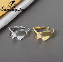 Модные креативные кольца Shuangshuo в форме волны, Металлические Регулируемые кольца для женщин, кольца для пар, подарки на день рождения 2024 - купить недорого