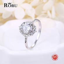 Clásico de lujo Real plata sólida 925 anillo 10 corazones y flechas de boda anillos de diamantes de joyería de compromiso para las mujeres 2024 - compra barato