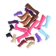 Fashion Colorful Boots Assorted Casual High Heels Long Barrel Cute Shoes Clothes For Doll Accessories Toys Mixed Style 1 pair 2024 - buy cheap