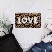 Camiseta con estampado de dibujos animados para mujer, ropa con estampado de leopardo de los 90, de manga corta, estampada 2024 - compra barato