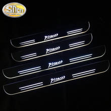 Car Sticker Acrylic Moving LED Welcome Pedal Car Scuff Plate Pedal Door Sill Pathway Light For Citroen C4 Picasso 2024 - buy cheap