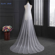 Favordear 2021 New Simple Tulle Wedding Veil  300 cm Single Layer Cathedral Length Bridal Veil White Ivory Veil With Comb 2024 - buy cheap
