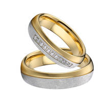Anel de dedo do casamento do casal da promessa do aniversário 2024 - compre barato