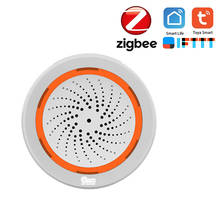 Tuya zigbee 3.0 inteligente sirene alarme com temperatura e umidade sensor funciona com tuya inteligente hub 2024 - compre barato