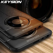 KEYSION-funda a prueba de golpes para Huawei Mate 40 Pro + 5G, carcasa trasera de silicona suave con textura de cuero de lujo para teléfono, Mate 40 Lite 30 20 2024 - compra barato