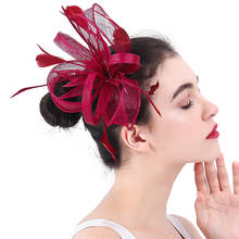 Marron Свадебные вечерние аксессуары для волос Sinamay очаровательница головных уборов шляп коктейль шляпы высокого качества 2020 многоцветный 2024 - купить недорого