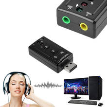 7,1 Внешняя USB звуковая карта USB к разъему 3,5 мм аудио адаптер для наушников микрофонная Звуковая карта для Mac Win Compter Android Linux 2024 - купить недорого