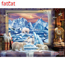 FATCAT-pintura de diamante 5D DIY "Artic Dream", cuadrados o redondos de imitación bordado de diamantes, mosaico de costura, decoración de oso Polar AE1274 2024 - compra barato