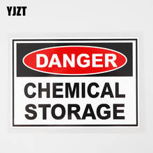 YJZT 13.9CM×9.5CM Car Sticker Danger Chemical Storage Fun PVC Decal 12C-0550 2024 - buy cheap