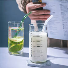 Taza de cristal con estampado creativo para el vientre, vaso de leche para café, té, leche, Yogurt y avena 2024 - compra barato