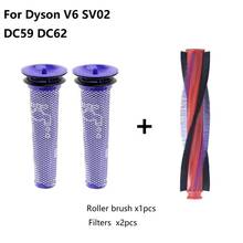 Cepillo de rodillo principal de filtro HEPA para aspiradora de mano Dyson V6 DC59 DC62 SV03, Kit de piezas de repuesto de accesorios 2024 - compra barato