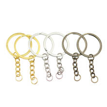 10Pcs/lot 25-30mm Key Chain Gold Rhodium Round Split Keyrings With Keychain For DIY Jewelry Making Findings Supplies Accessories 2024 - buy cheap
