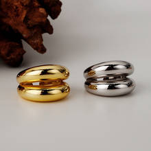 Xiha 925 anel de prata esterlina feminino duplo círculo largo anéis ajustáveis estilo coreano hip hop rock boho jóias 2024 - compre barato
