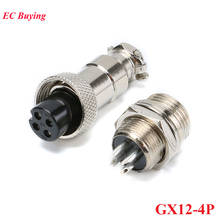 5 pairs GX12 4Pin Aviation Plug Male + Female 4 Pin Wire Cable Panel Connector Circular Socket Plug 12mm 2024 - buy cheap