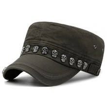 Xdanqlys boné masculino estilo punk, chapéu liso estilo militar do exército 2020 2024 - compre barato
