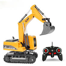 6 Channel 1:24 RC Excavator Toy RC Engineering Car Alloy And Plastic Excavator RTR For Kids Christmas Gift RC Car 2024 - buy cheap