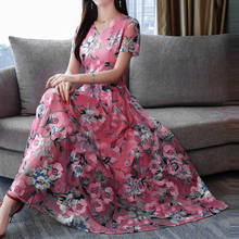 JAYCOSIN Fashion Women Elegant Dress Printing Short Sleeve O-Neck Mid Dress Fashion Ladies' Clothing Dropshipping Z0902 2024 - buy cheap