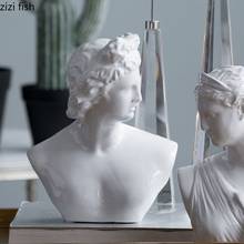 Estatuillas de Arte de Apolo blanco, decoración de personajes de cerámica, adornos de escritorio, artesanías, accesorios de decoración del hogar para sala de estar, estatua 2024 - compra barato