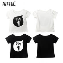 Children Short Sleeve Number 1/2/3/4 Printed Boys and Girls Cotton T-Shirt Top Summer Birthday Party Casual T-Shirt Kids Clothes 2024 - buy cheap