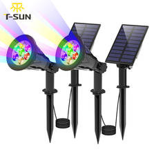 T-SUNRISE 2PACK 7 LED Solar Spotlight LED Lamp Separate Solar Panel Auto Color-Changing Outdoor Garden Lighting Wall Light 2024 - buy cheap