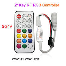 DC/USB Led WS2811 WS2812B controller Magic RGB LED Controller 5V 12V 24V Mini 14Key 21Key RF Remote Control For Addressable tape 2024 - buy cheap