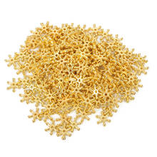 500-100Pcs Golden Snowflake Acrylic Beads 12mm For Jewellery Marking Loose Spacer Beads Bracelet Necklace Charm Jewelry Finding 2024 - buy cheap