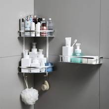 Alumimum prateleira de armazenamento banheiro, prateleira, suporte de shampoo, prateleira de canto para parede, organizador de banheiro e cozinha 2024 - compre barato