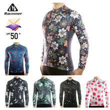 Racmmer 2021 Mens Long Sleeve Cycling Jersey Flower Road Bike MTB Clothing Bike Wear Spring Autumn Clothes Kit Bicycle Maillot 2024 - buy cheap