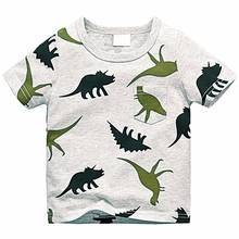 Camisa de manga curta estampada unissex, camiseta de verão para crianças e bebês, meninos e meninas, estampa de desenho animado, 2021 2024 - compre barato
