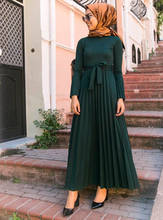 Ramadan Pleated Abaya Hijab Muslim Women Dress Caftan Dubai Kaftan Islamic Clothing Vestido Robe Arabe Jilbab Femme Musulman 2024 - buy cheap