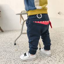 Весенне-осенние детские спортивные штаны для маленьких мальчиков; однотонные Комбинированные брюки с рисунком языка для детей 2024 - купить недорого