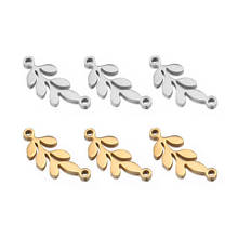 5pcs/lot Polishing Leaf Stainless Steel Decoration Pendant Connectors Bohemia Handmade Charm DIY Earrings Jewelry Making Finding 2024 - buy cheap