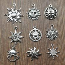 20pcs Sun Pendant Charms Antique Silver Color Sun Charms Jewelry DIY Sun Charms For Bracelet Making 2024 - buy cheap