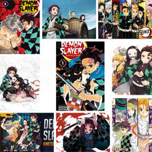 5d diy pintura diamante kimetsu no yaiba poster de desenhos animados mosaico pintura diamante bordado ponto cruz 2024 - compre barato