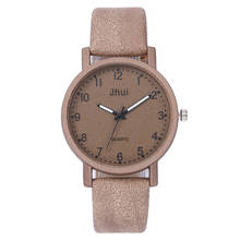 Jhui женские повседневные кварцевые часы с кожаным ремешком, аналоговые наручные часы, женские часы 2024 - купить недорого