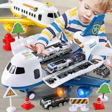 Aircraft Toy Music Light Story Simulation Track Inertia Children's Toy Aircraft Police Fire Rescue Toy Car Kids Airliner Toy Car 2024 - buy cheap