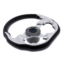 3 Spoke Boat Aluminum Alloy Steering Wheel with Knob for Marine Yacht 19mm 2024 - buy cheap