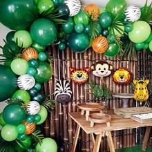 Kit de guirnalda de globos de animales para niños, suministros de fiesta temática de jungla y Safari, adornos para fiesta de cumpleaños y Baby Shower, 106 Uds. 2024 - compra barato