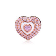 Hearts on Hearts Charms For Woman DIY Fits Original 925 Silver Bracelets Fashion Silver Beads For Jewelry Making 2024 - buy cheap