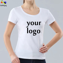 Camiseta com estampa personalizada, logotipo fotográfico faça você mesmo, camiseta de marca para homens e meninas, camisa casual para bebês 2024 - compre barato