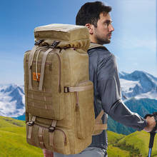 Походный военный рюкзак, 75 л, водонепроницаемый, тактический, вместительный, для путешествий, кемпинга 2024 - купить недорого