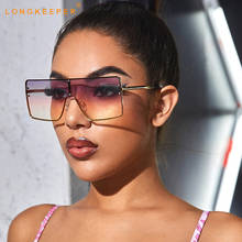 Gafas De Sol cuadradas De gran tamaño para mujer, anteojos De Sol femeninos con gradiente sin montura, Estilo Vintage, De marca De lujo, con UV400 2024 - compra barato