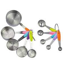 10pcs/set 6Color Premium Stainless Steel Measuring Cups and Spoons Stackable Set for Kitchen Cooking Baking 2024 - buy cheap