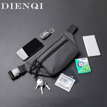 Dienqi bolsa de cintura masculina, pochete à prova d'água com cinto, de viagem, de grande capacidade 2024 - compre barato